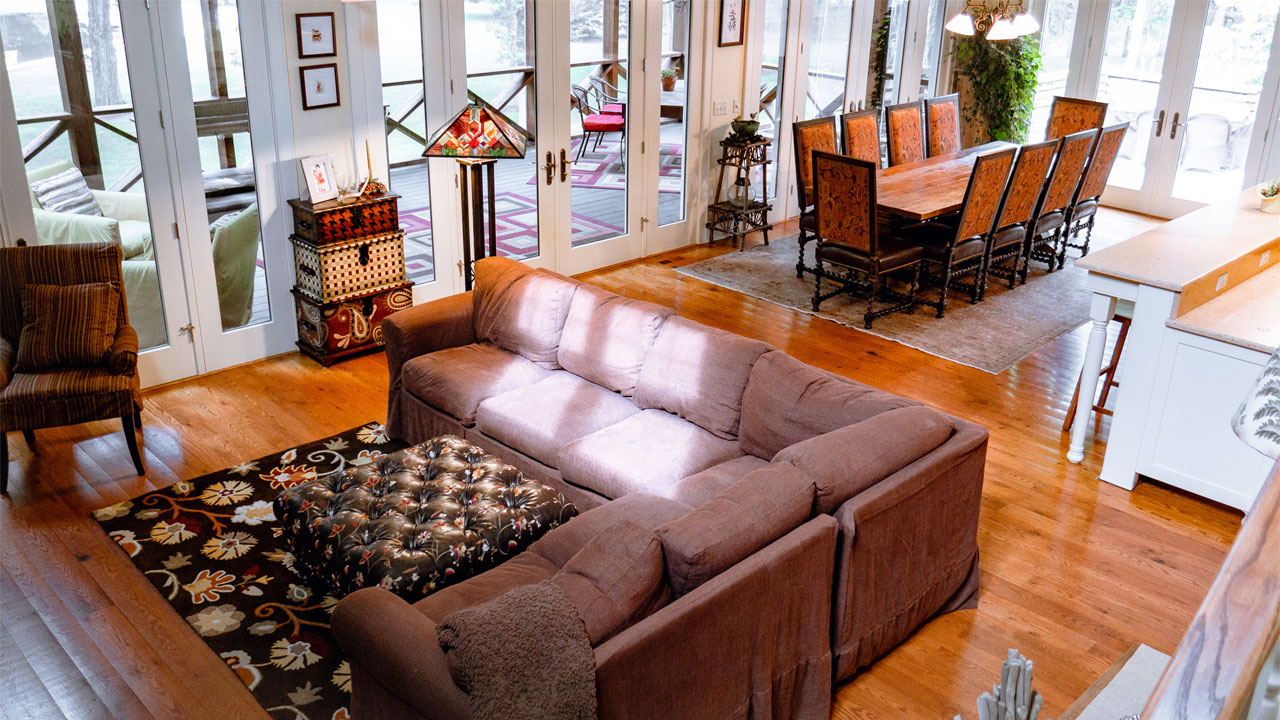 Close-up of living room