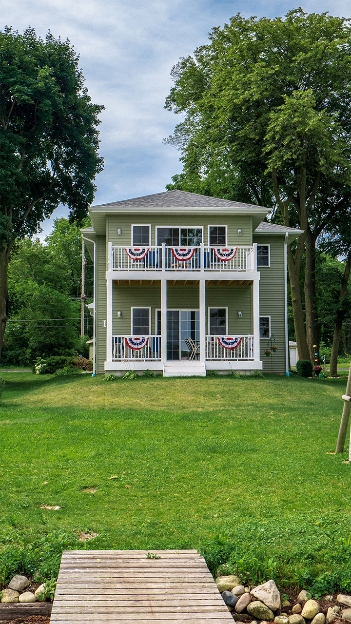 Rear view of home